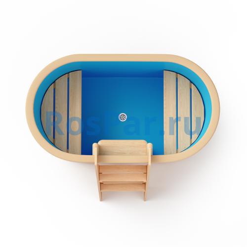 Овальная купель «ORIGINAL» с пластиковой вставкой длина 1400 мм ширина 780 мм высота 900 мм