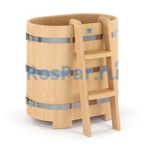 Овальная купель «PREMIUM» из кедра длина 1200 мм ширина 780 мм высота 1150 мм