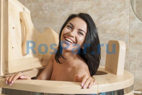 Кедровая бочка двухместная «Профессиональная» с парогенератором «SteamLux»