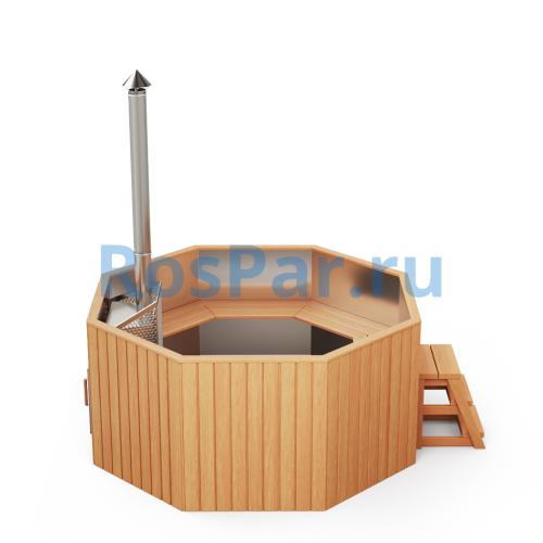 Фурако «COMFORT Октагон» из нержавеющей стали с интегрированной печью 2000 мм