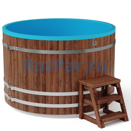 Круглая купель «COMFORT» из лиственницы с термопластиковой вставкой диаметр 1700 мм