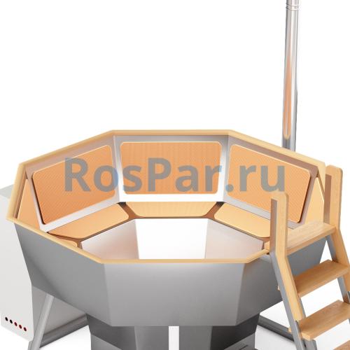 Банный чан «PREMIUM NEO STEEL» на подставке с газовой горелкой 2150 мм