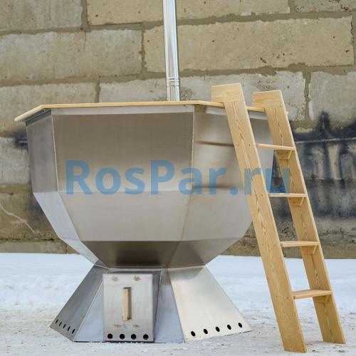 Банный чан «PREMIUM NEO STEEL» на подставке с газовой горелкой 2150 мм