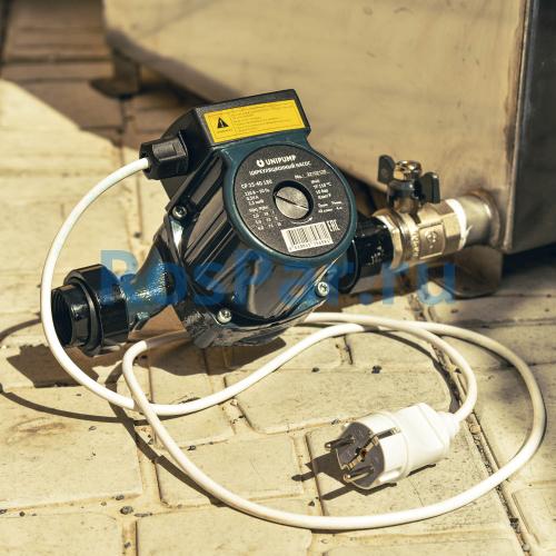 Фурако круглая «PREMIUM» из лиственницы с термопластиковой вставкой с внешней печью 2000 мм