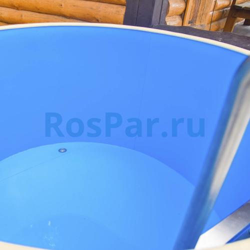 Круглая купель «COMFORT» из лиственницы с термопластиковой вставкой диаметр 2000 мм