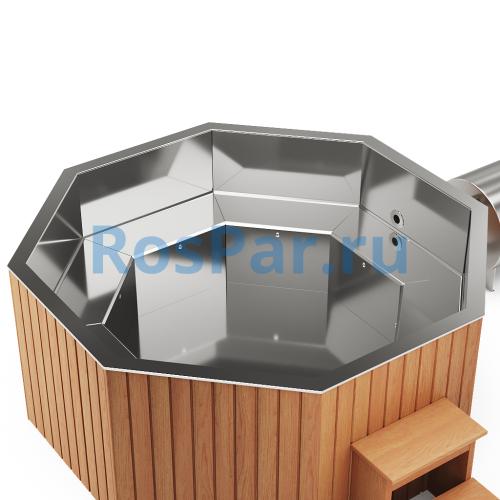 Фурако «PREMIUM Октагон» из нержавеющей стали с внешней печью 2350 мм