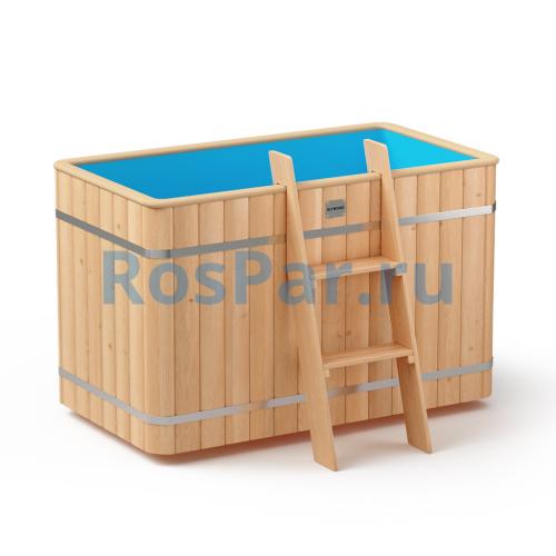 Прямоугольная купель «ORIGINAL» с пластиковой вставкой длина 1400 мм ширина 780 мм высота 900 мм