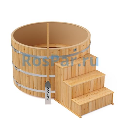 Фурако круглая «COMFORT» из лиственницы с пластиковой вставкой с электроподогревом 1700 мм