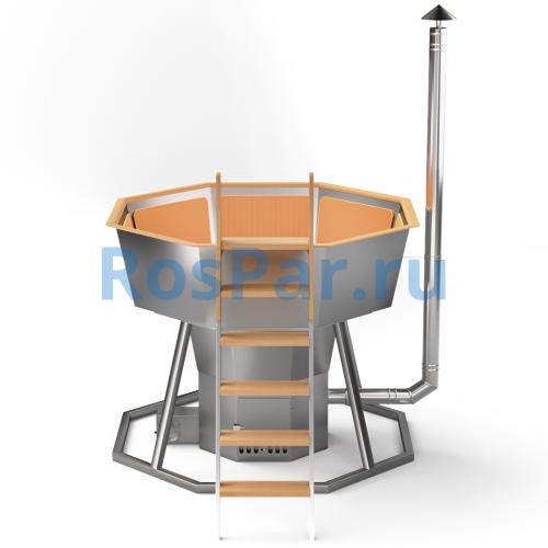 Банный чан «PREMIUM NEO STEEL» на подставке с печью 1750 мм