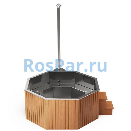 Фурако «PREMIUM Октагон» из нержавеющей стали с внешней печью 2350 мм