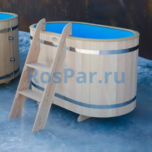 Овальная купель «ORIGINAL» с пластиковой вставкой длина 1400 мм ширина 780 мм высота 900 мм