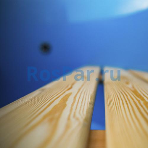 Фурако круглая «COMFORT» из лиственницы с пластиковой вставкой с внешней печью 1700 мм