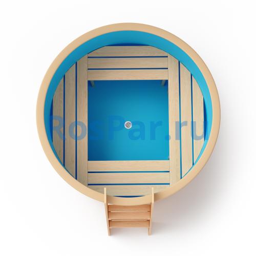 Круглая купель «ORIGINAL» с пластиковой вставкой диаметр 1450 мм высота 900 мм