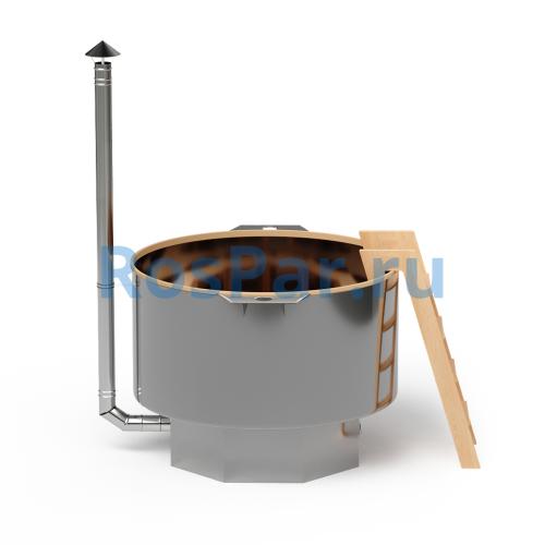 Банный чан КРУГЛЫЙ «Сибирский знахарь» диаметр 1650 мм высота 1250 мм, глубина чаши 850 мм