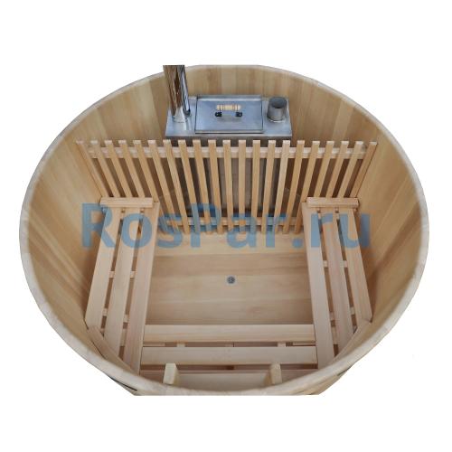 Фурако круглая «PREMIUM» из кедра со встроенной печью 2000 мм
