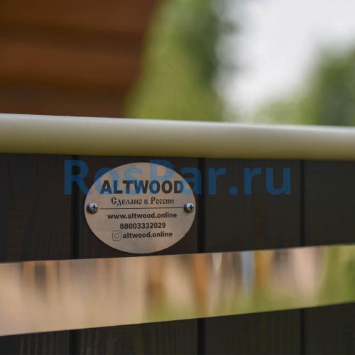 Фурако круглая «COMFORT» из лиственницы с пластиковой вставкой со встроенной печью 2000 мм