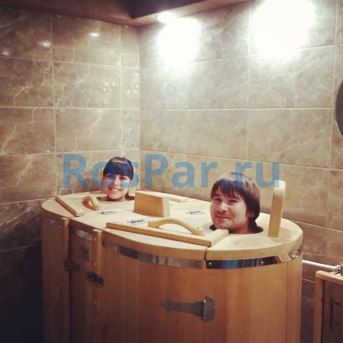 Кедровая бочка двухместная «Профессиональная» с парогенератором «SteamLux»