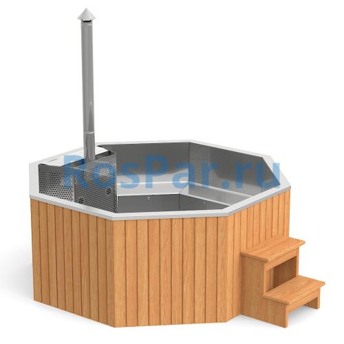 Фурако «PREMIUM Октагон» из нержавеющей стали со встроенной печью 2350 мм