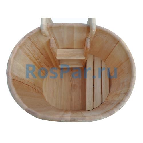 Овальная купель «PREMIUM» из кедра длина 1000 мм ширина 780 мм высота 1150 мм