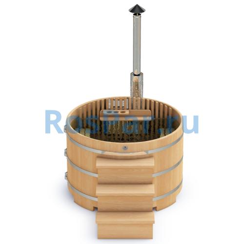 Фурако круглая «PREMIUM» из кедра со встроенной печью 1700 мм