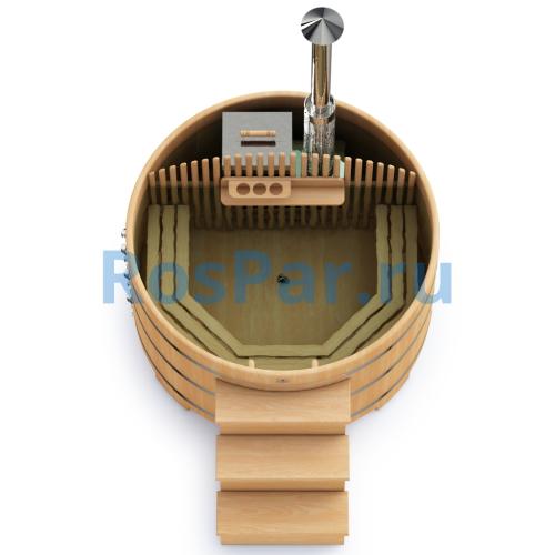 Фурако круглая «PREMIUM» из кедра со встроенной печью 2000 мм