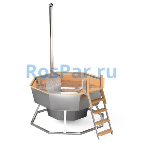 Банный чан «PREMIUM NEO STEEL» на подставке со встроенной печью 2150 мм