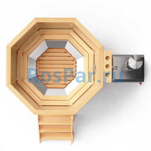 Банный чан «COMFORT» на подставке с внешней печью 2150 мм