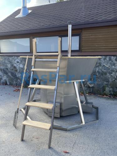 Банный чан «PREMIUM NEO STEEL» на подставке с печью 2150 мм