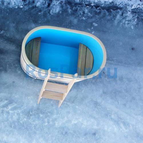 Овальная купель «ORIGINAL» с пластиковой вставкой длина 1400 мм ширина 780 мм высота 900 мм