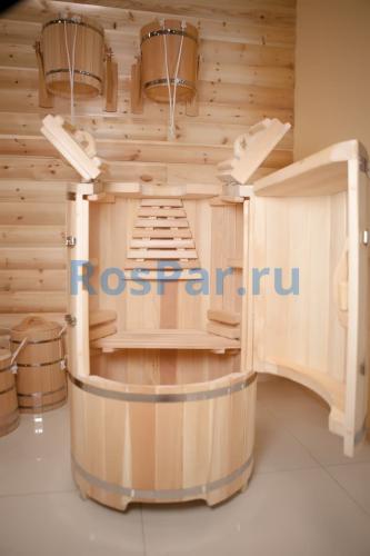 Кедровая бочка овальная «Классическая» со скосом