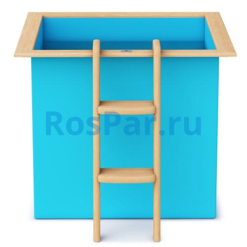 Квадратная купель «COMFORT» из полипропилена длина 1300 мм ширина 1300 мм высота 1000 мм