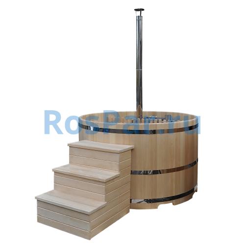 Фурако круглая «PREMIUM» из кедра со встроенной печью 1700 мм