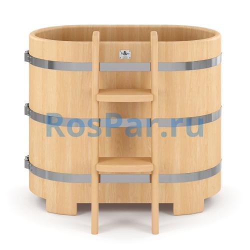 Овальная купель «PREMIUM» из кедра длина 1400 мм ширина 780 мм высота 1150 мм