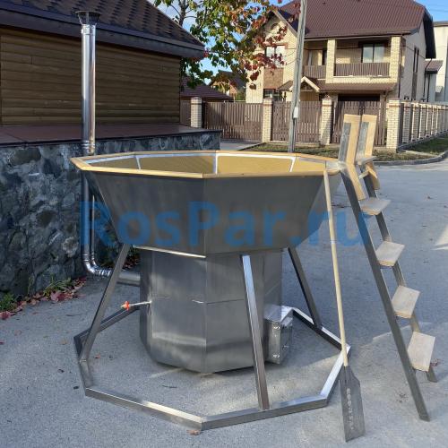 Банный чан «PREMIUM NEO STEEL» на подставке с печью 1750 мм