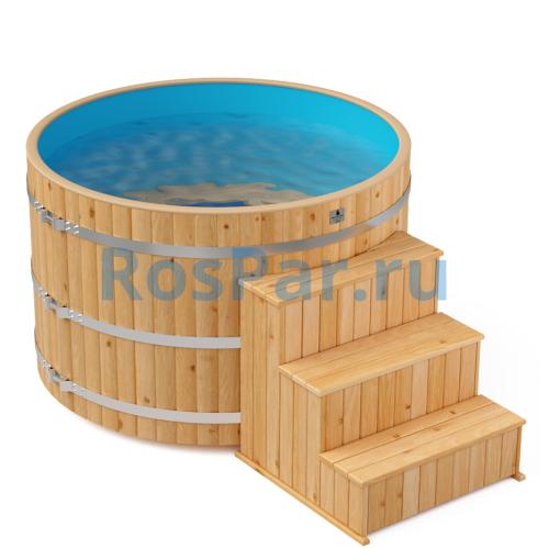 Фурако круглая «COMFORT» из лиственницы с пластиковой вставкой с электроподогревом 1700 мм