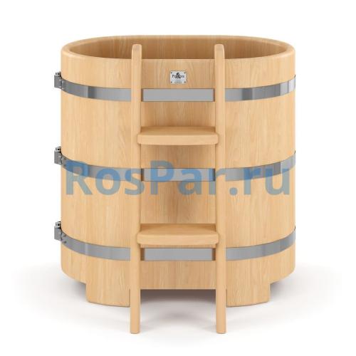 Овальная купель «PREMIUM» из кедра длина 1200 мм ширина 780 мм высота 1150 мм