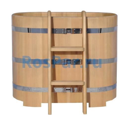 Овальная купель «PREMIUM» из кедра длина 1400 мм ширина 780 мм высота 1150 мм