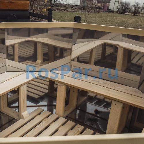 Банный чан 8 гр. «Сибирский знахарь» 1650 мм высота 1250 мм, глубина чаши 850 мм