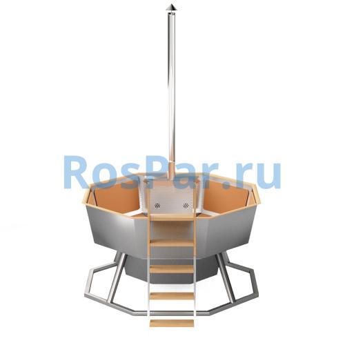 Банный чан «PREMIUM NEO STEEL» на подставке со встроенной печью 2150 мм