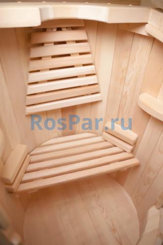 Кедровая бочка овальная «Классическая» со скосом с парогенератором «UrFine»