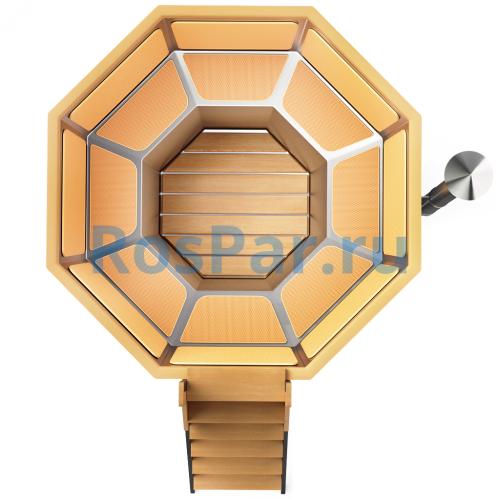 Банный чан «PREMIUM NEO BLACK» на подставке с печью 1750 мм