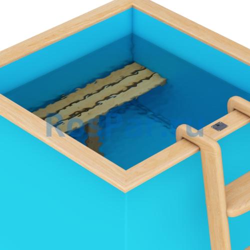 Квадратная купель «COMFORT» из полипропилена длина 1300 мм ширина 1300 мм высота 1000 мм