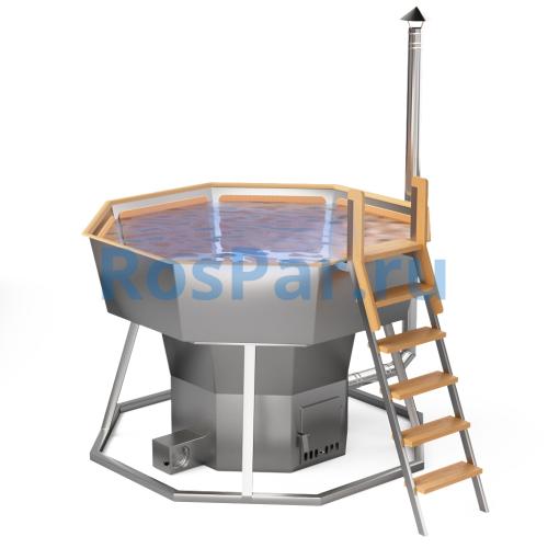 Банный чан «PREMIUM NEO STEEL» на подставке с печью 2150 мм