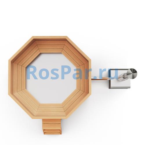 Фурако «COMFORT Октагон» из нержавеющей стали с внешней печью 2000 мм