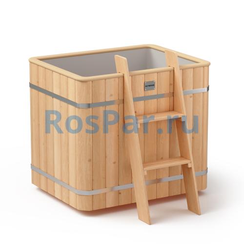 Прямоугольная купель «ORIGINAL» с пластиковой вставкой длина 1000 мм ширина 780 мм высота 900 мм