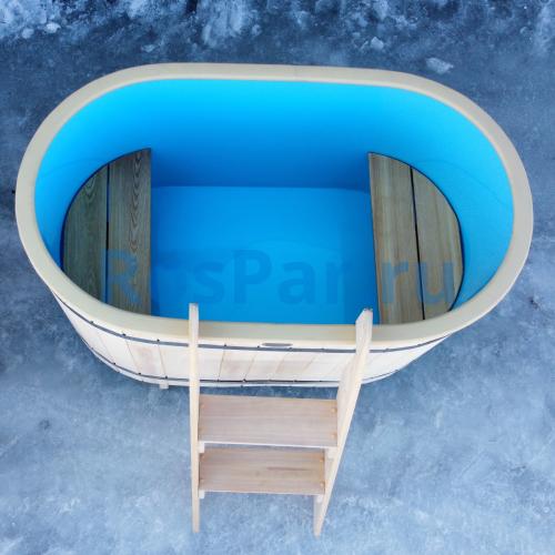 Овальная купель «ORIGINAL» с пластиковой вставкой длина 1200 мм ширина 780 мм высота 900 мм