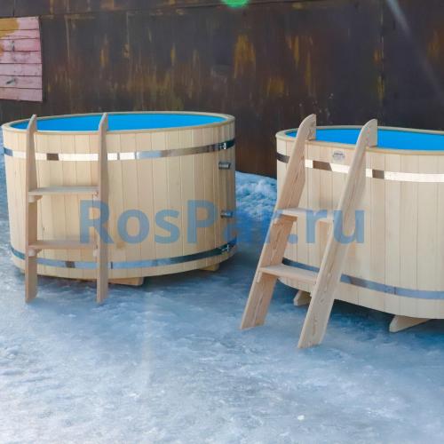 Круглая купель «ORIGINAL» с пластиковой вставкой диаметр 1450 мм высота 900 мм