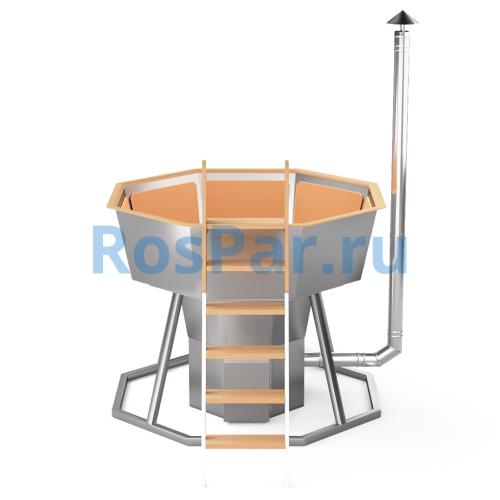 Банный чан «PREMIUM NEO STEEL» на подставке с газовой горелкой 1750 мм