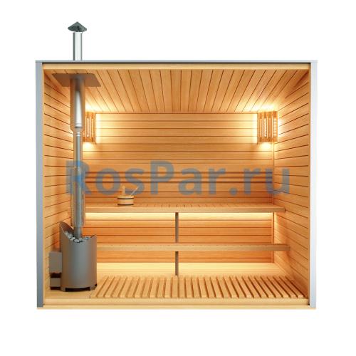 Уличная модульная четырехместная сауна «PREMIUM» с дровяной печью