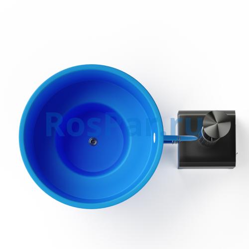 Фурако круглая «PREMIUM» из лиственницы с термопластиковой вставкой с внешней печью с газовой горелкой 1700 мм